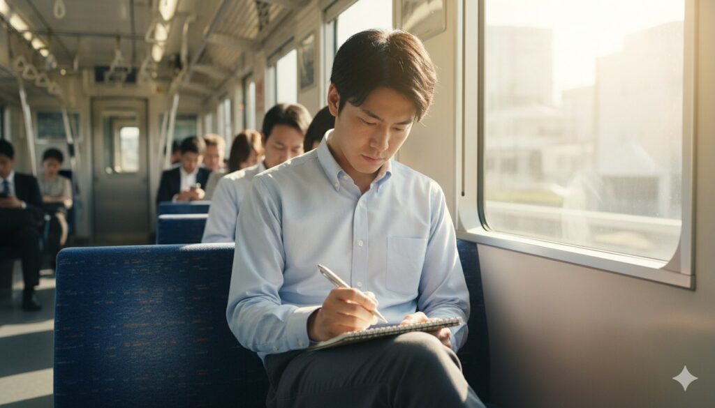 電車でメモ