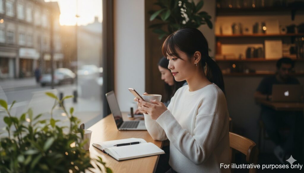 時間を潰せる場所 カフェ読書女性